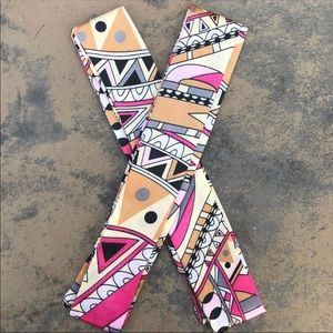 2pc Pink Tan Scarf Wrap Handbag Purse Twilly